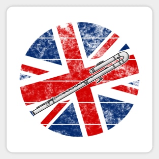 Bass Flute UK Flag Britain Flautist British Musician Magnet